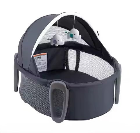 Portable Bassinet and Play Space On-The-Go Baby Dome with Toys and Canopy